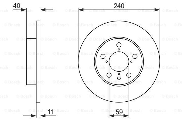 BOSCH Тормозной диск 0 986 478 444