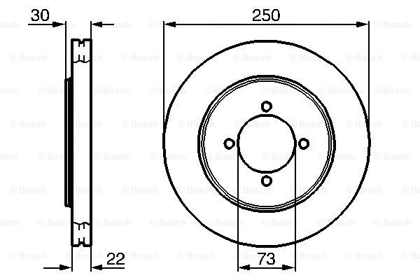 BOSCH Тормозной диск 0 986 478 458