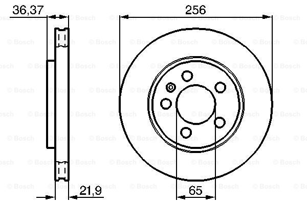 BOSCH Тормозной диск 0 986 478 482