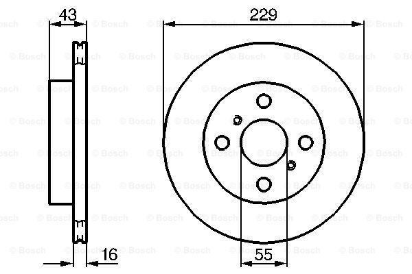 BOSCH Тормозной диск 0 986 478 491