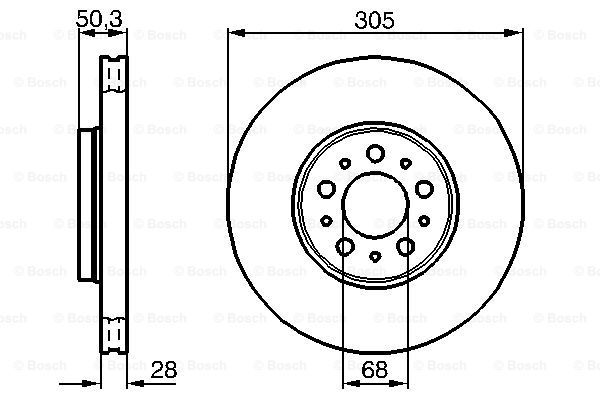 BOSCH Тормозной диск 0 986 478 494