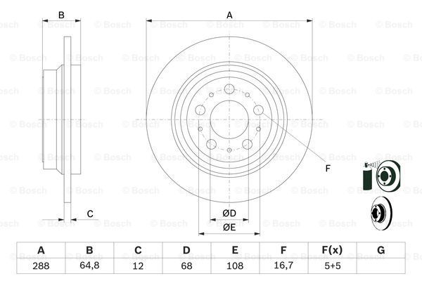 BOSCH Тормозной диск 0 986 478 495