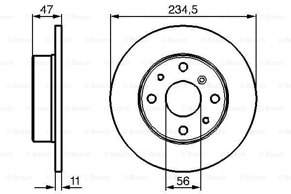 BOSCH Тормозной диск 0 986 478 500