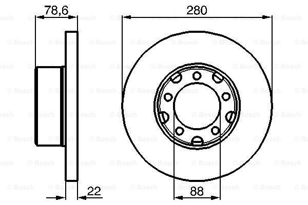 BOSCH Тормозной диск 0 986 478 529