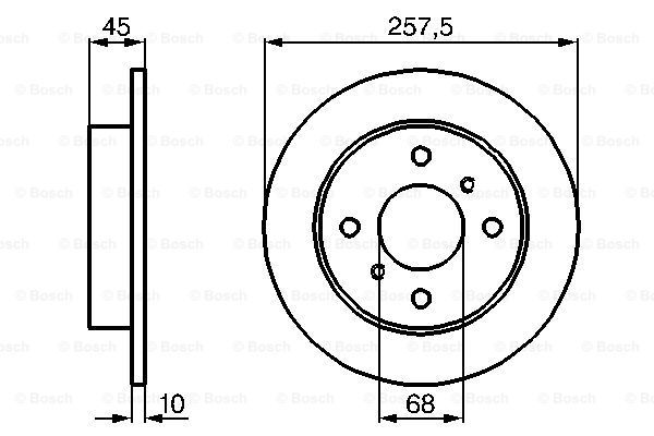 BOSCH Тормозной диск 0 986 478 564