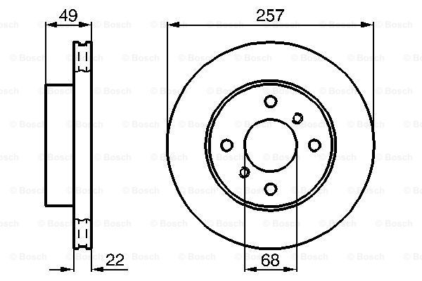 BOSCH Тормозной диск 0 986 478 567