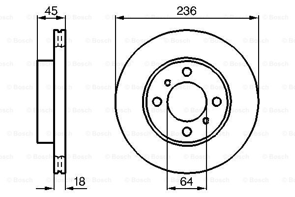 BOSCH Тормозной диск 0 986 478 572