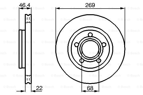 BOSCH Тормозной диск 0 986 478 574