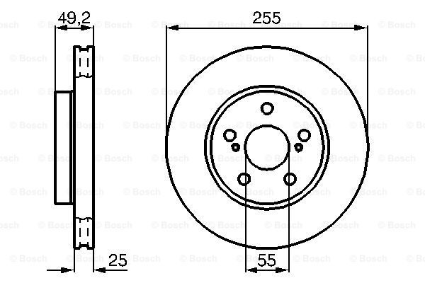 BOSCH Тормозной диск 0 986 478 584