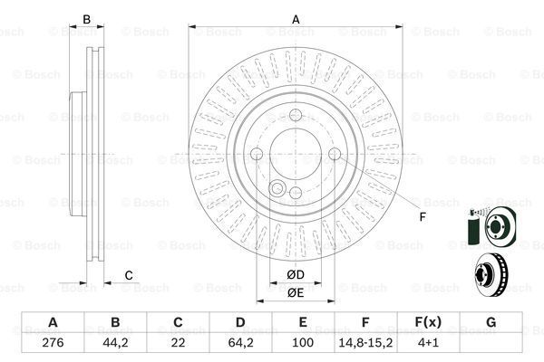 BOSCH Тормозной диск 0 986 478 606