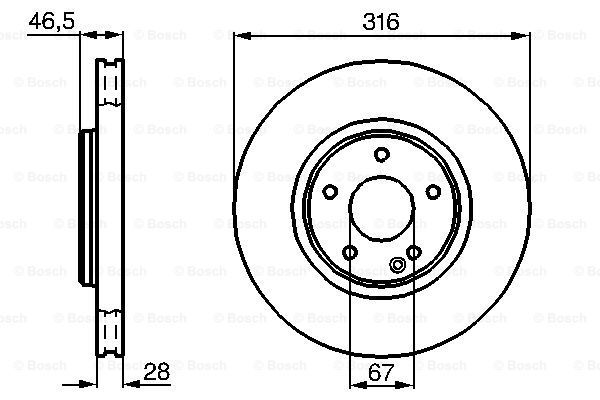 BOSCH Тормозной диск 0 986 478 625