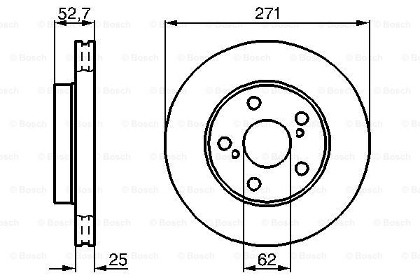 BOSCH Тормозной диск 0 986 478 631