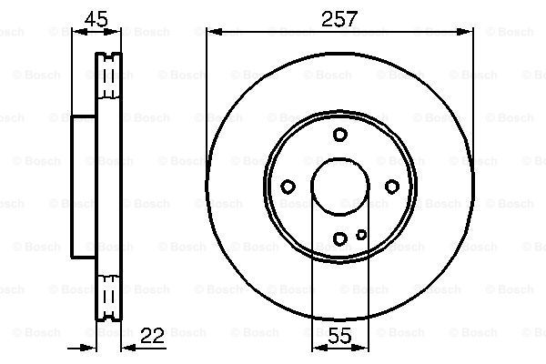 BOSCH Тормозной диск 0 986 478 638