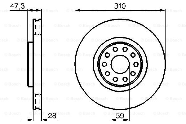 BOSCH Тормозной диск 0 986 478 669