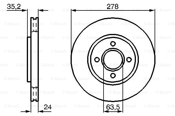 BOSCH Тормозной диск 0 986 478 670