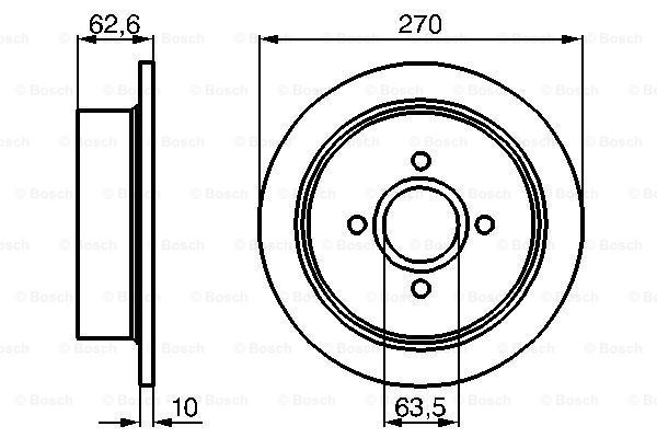 BOSCH Тормозной диск 0 986 478 672