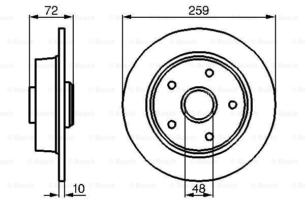 BOSCH Тормозной диск 0 986 478 700