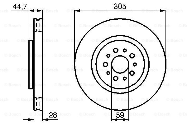 BOSCH Тормозной диск 0 986 478 711