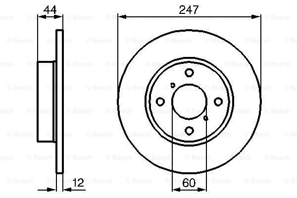 BOSCH Тормозной диск 0 986 478 729