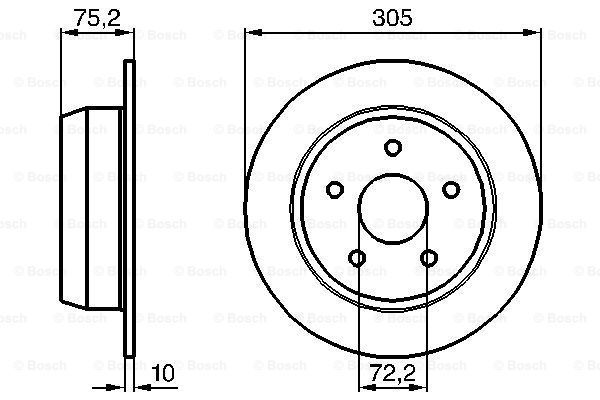 BOSCH Тормозной диск 0 986 478 771