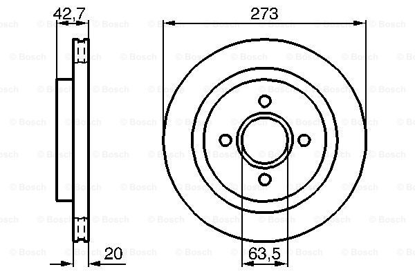 BOSCH Тормозной диск 0 986 478 816