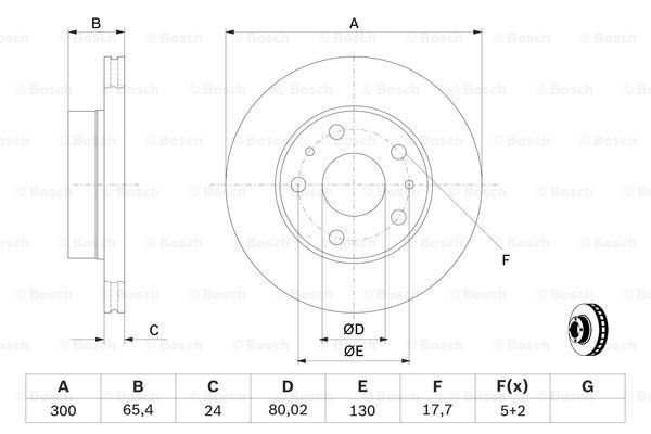 BOSCH Тормозной диск 0 986 478 842