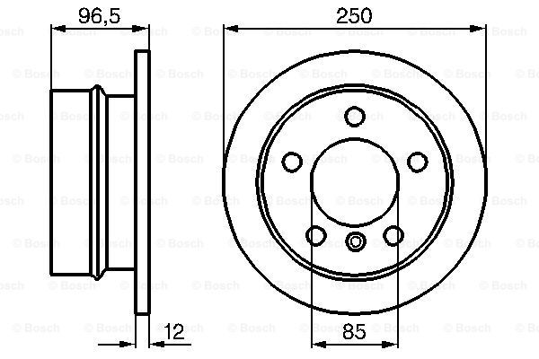 BOSCH Тормозной диск 0 986 478 863