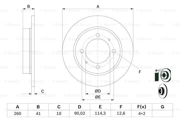 BOSCH Тормозной диск 0 986 478 898