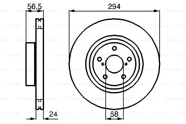 BOSCH Тормозной диск 0 986 478 977