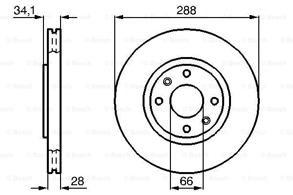 BOSCH Тормозной диск 0 986 478 980