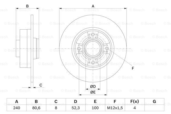 BOSCH Тормозной диск 0 986 479 007