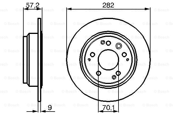 BOSCH Тормозной диск 0 986 479 017