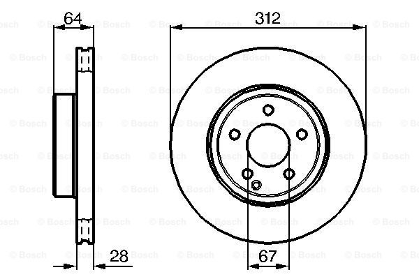 BOSCH Тормозной диск 0 986 479 040