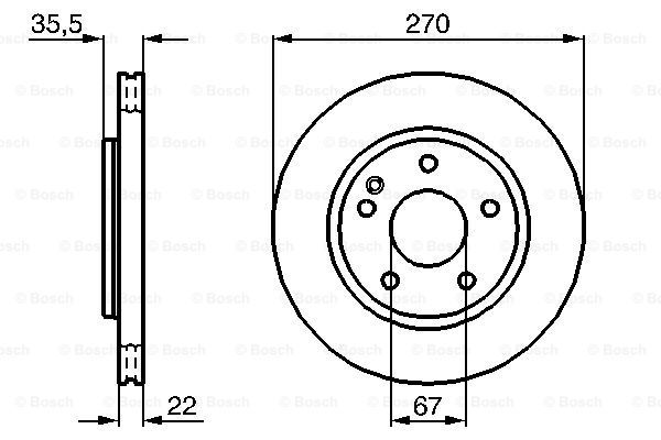 BOSCH Тормозной диск 0 986 479 071