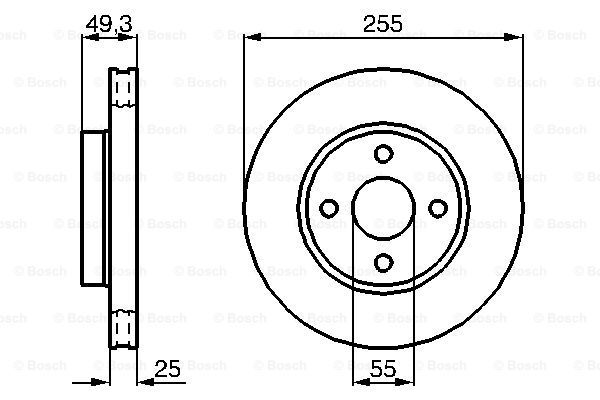 BOSCH Тормозной диск 0 986 479 084