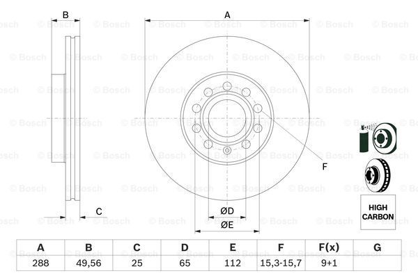 BOSCH Тормозной диск 0 986 479 088