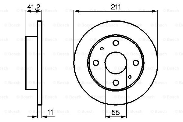 BOSCH Тормозной диск 0 986 479 119