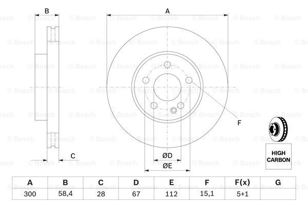 BOSCH Тормозной диск 0 986 479 137