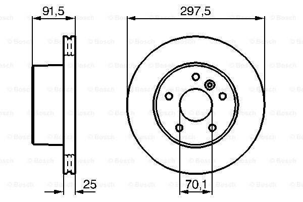 BOSCH Тормозной диск 0 986 479 146