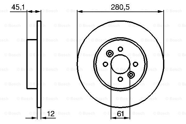 BOSCH Тормозной диск 0 986 479 195