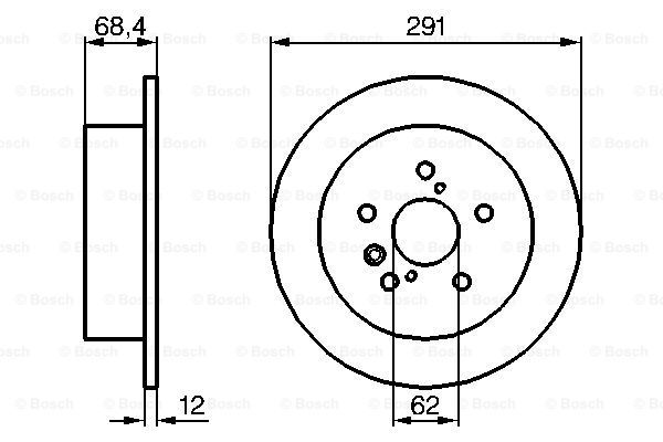 BOSCH Тормозной диск 0 986 479 200