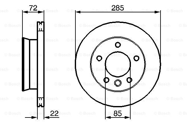 BOSCH Тормозной диск 0 986 479 212