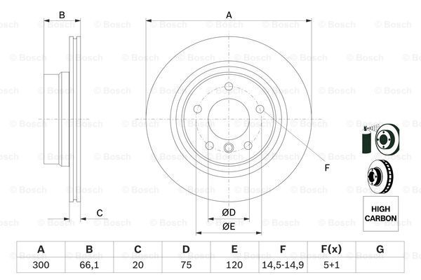 BOSCH Тормозной диск 0 986 479 218