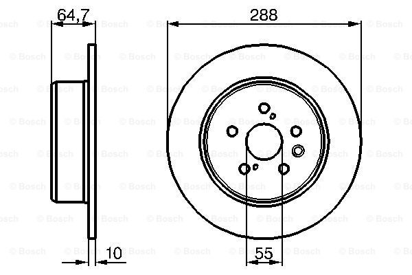 BOSCH Тормозной диск 0 986 479 243