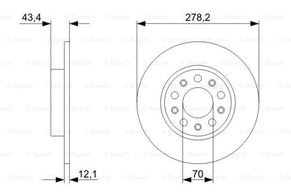 BOSCH Тормозной диск 0 986 479 292