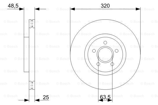 BOSCH Тормозной диск 0 986 479 310