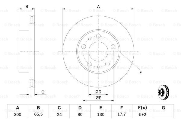 BOSCH Тормозной диск 0 986 479 314