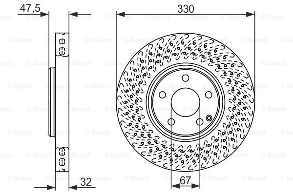 BOSCH Тормозной диск 0 986 479 334