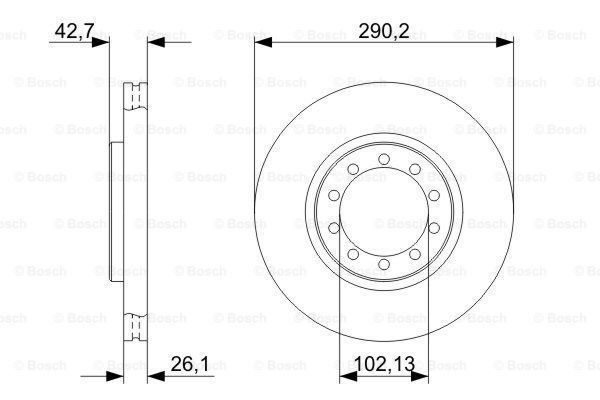 BOSCH Тормозной диск 0 986 479 342