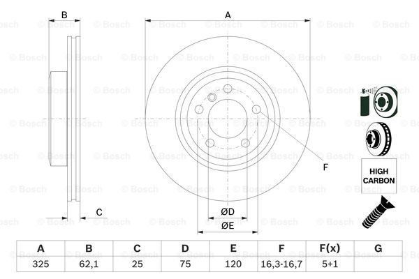 BOSCH Тормозной диск 0 986 479 348